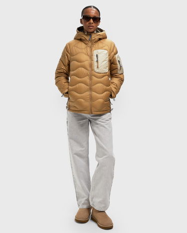 Puffer takki Peak Performance HeliuUtility Down Hood Jacket Beige | G79847100, 2