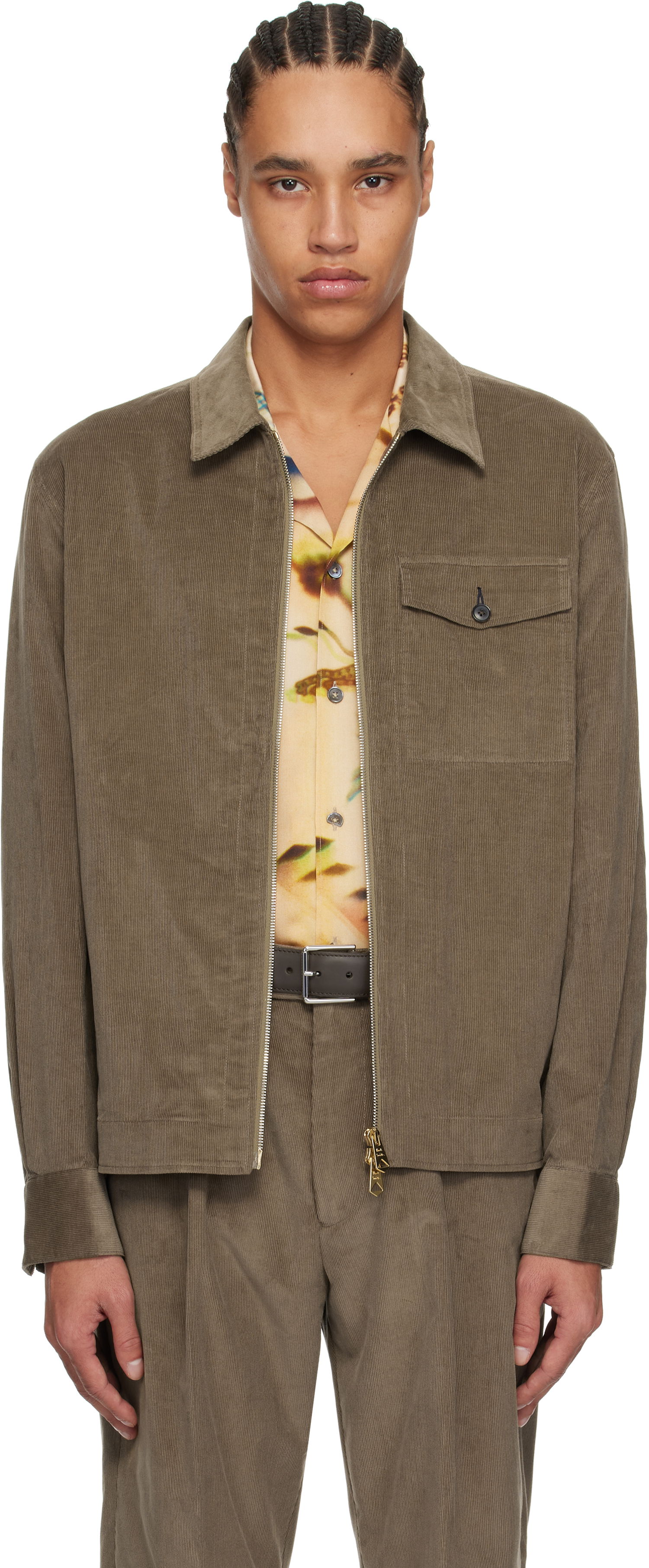 Takki Paul Smith Paul Smith Zip Corduroy Jacket Vihreä | M1R-163Z-P02566-71, 0