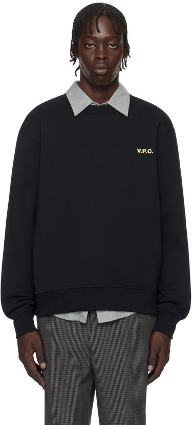 Huppari A.P.C. Boxy Sweatshirt with Logo Musta | COHGO-H27916, 0