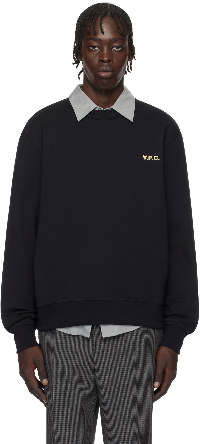 Huppari A.P.C. Boxy Sweatshirt with Logo Musta | COHGO-H27916