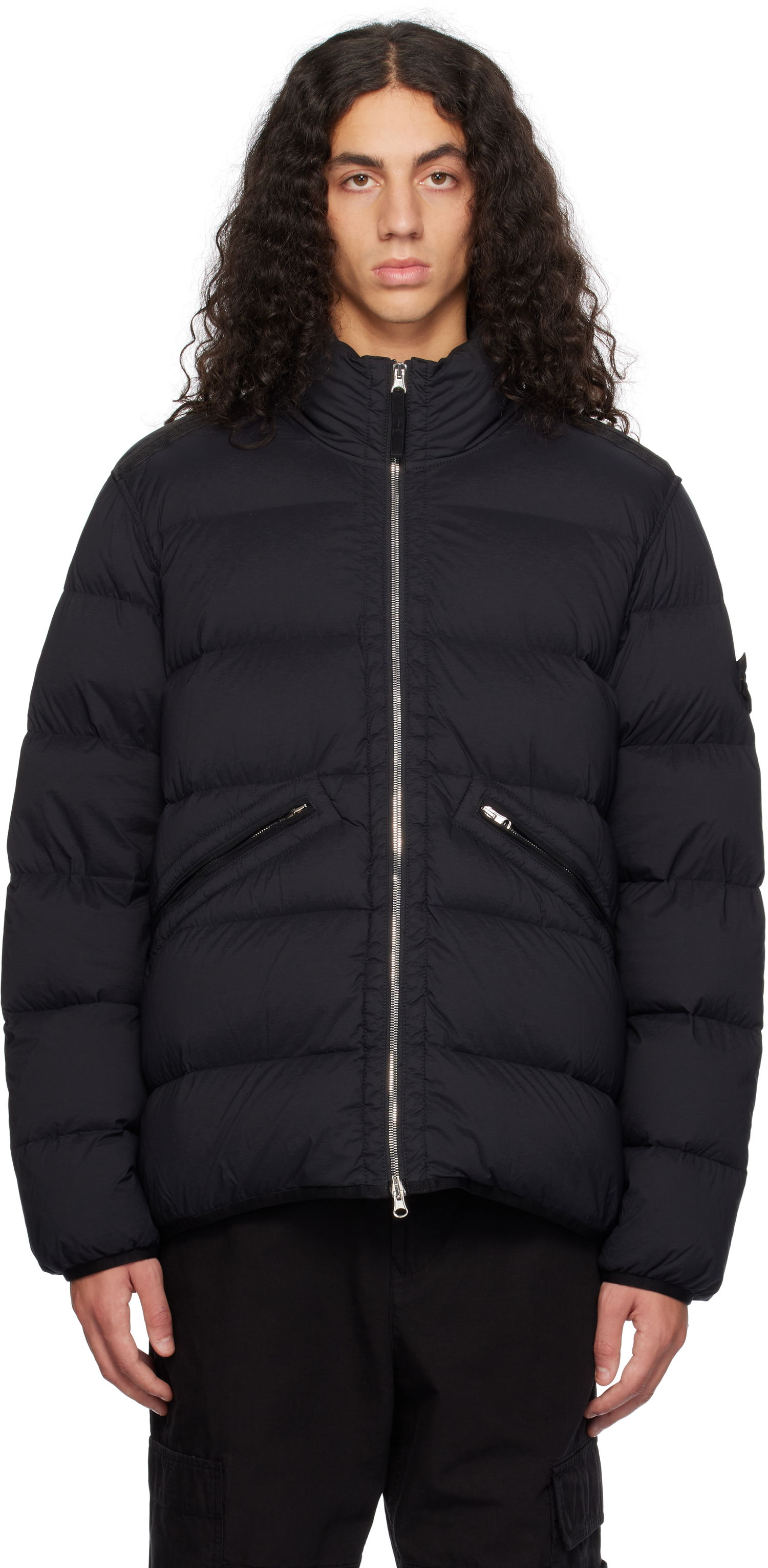 Puffer takki Stone Island Stone Island Seamless Tunnel Nylon Down Jacket Musta | 811543028, 0