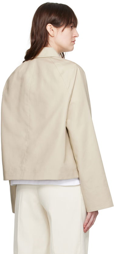 Takki TOTEME TOTEME Cropped Flap Pocket Jacket Beige | 243-WRO0129-FB0198, 2