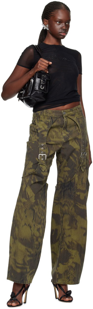 Cargo housut Blumarine Pattern Denim Trousers Vihreä | P422J133A, 3