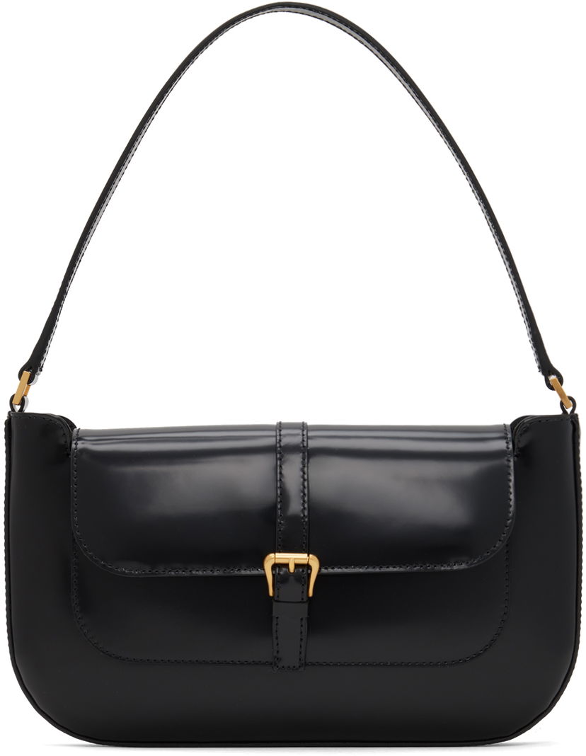 Olkalaukku BY FAR Miranda Black Leather Shoulder Bag Musta | 19PFMDASBLWMED