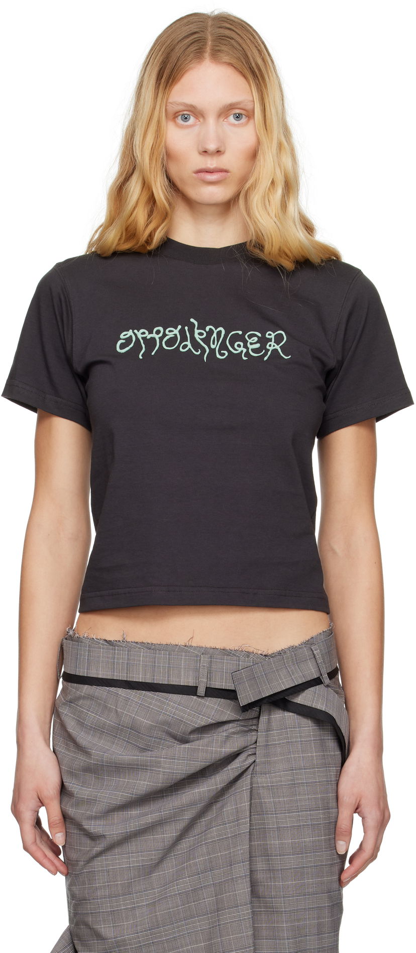 T-paita Ottolinger Ottolinger Fitted Puff Paint T-Shirt Musta | 115-101915-01