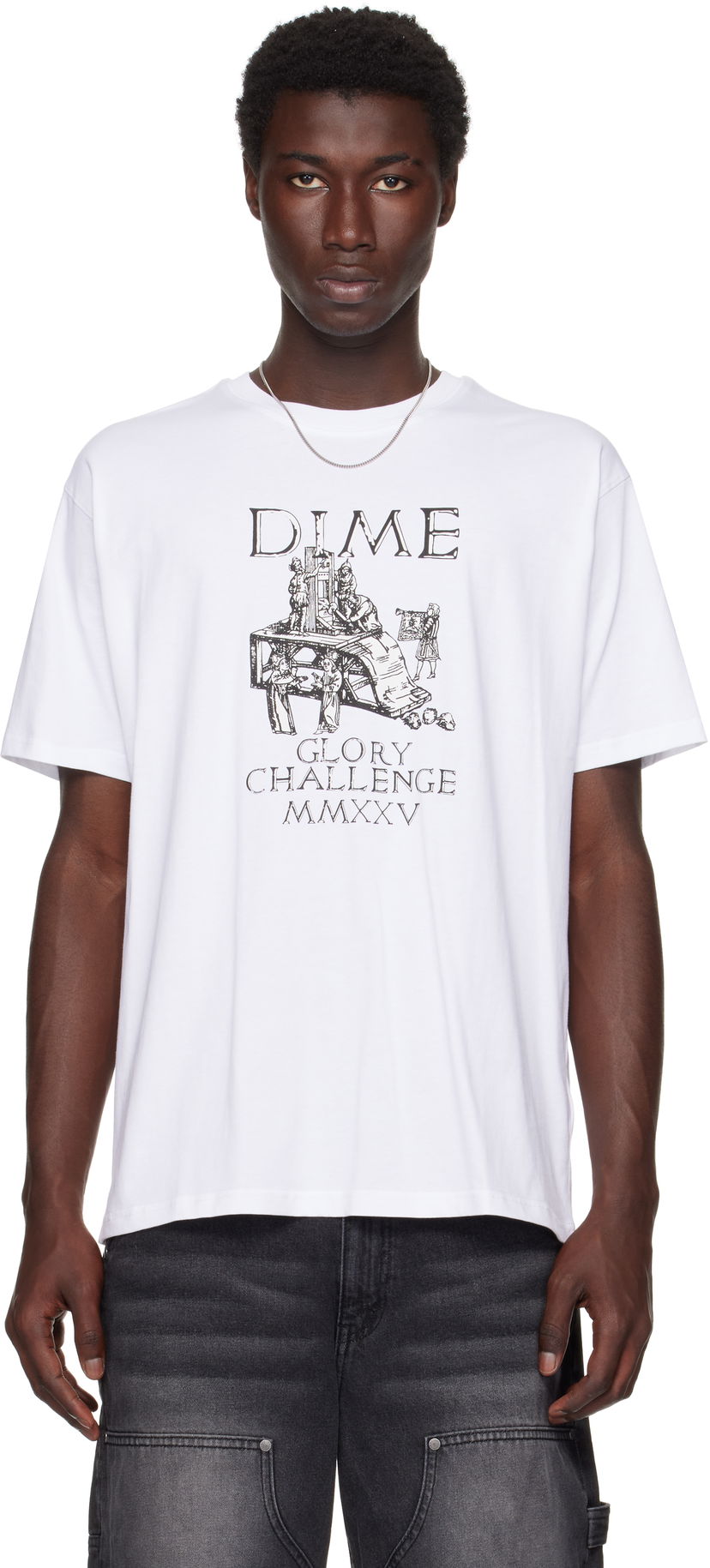 T-paita Dime Dime Glorious Graphic T-Shirt Valkoinen | DIMESU2561WHT