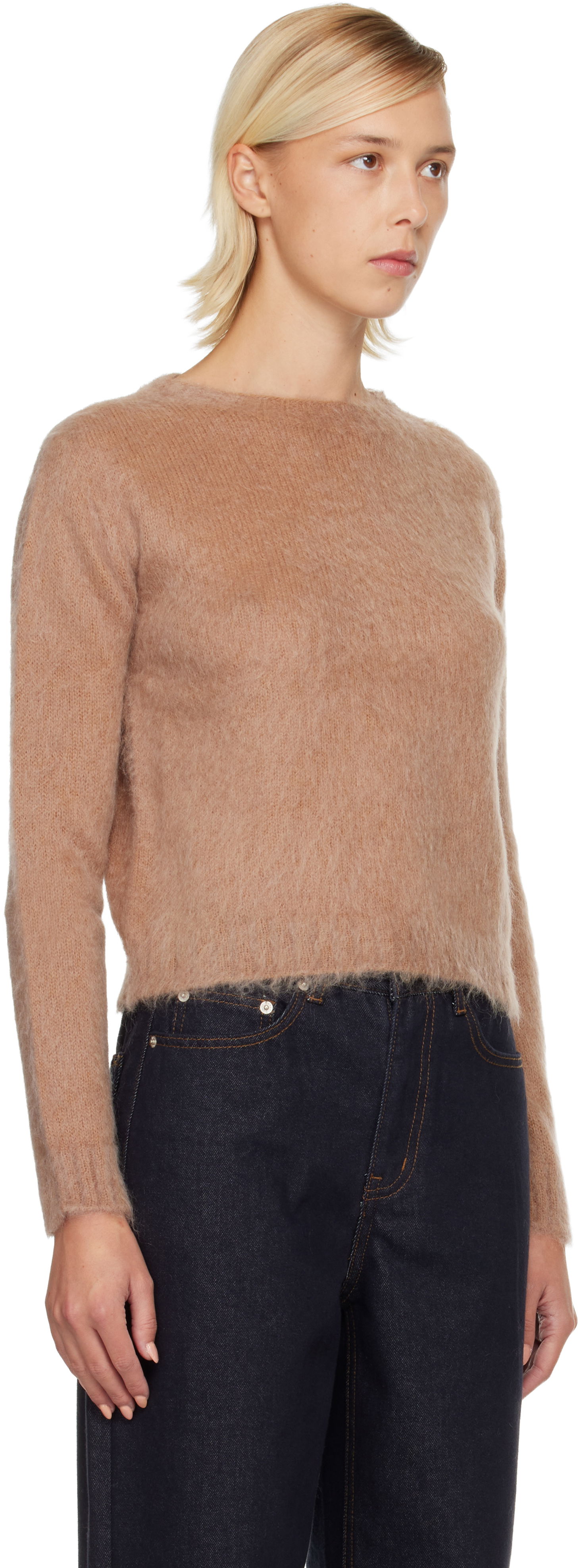 Villapaita Max Mara Aceto Fuzzy Knit Sweater Beige | 2526366122600, 1