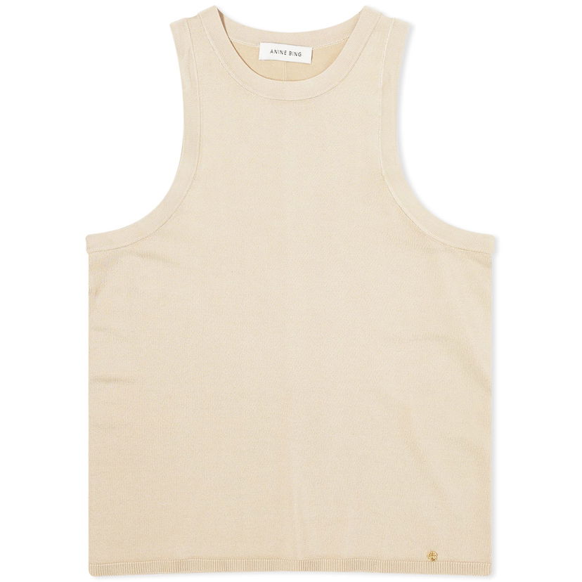 Tankkitoppi Anine Bing Noel Top, Size Large Beige | A-09-4318-290