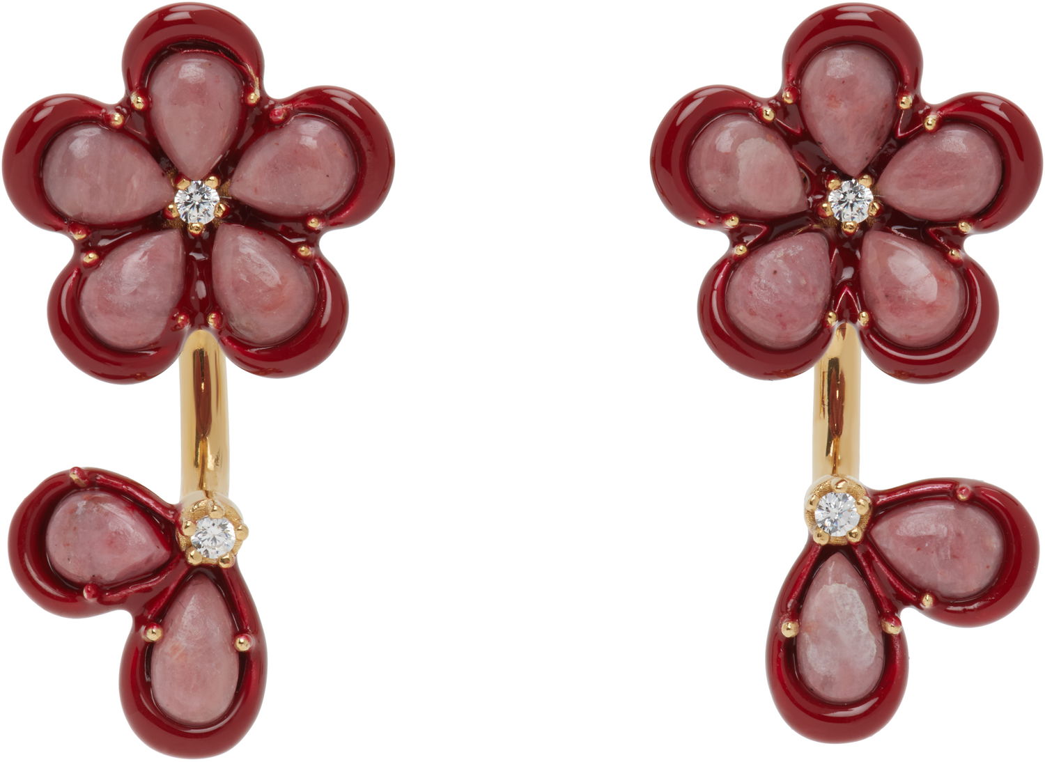 Korvakorut Bottega Veneta Bottega Veneta Flower Drop Earrings Punainen | 804878 V53E1, 0