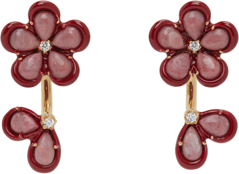 Korvakorut Bottega Veneta Bottega Veneta Flower Drop Earrings Punainen | 804878 V53E1