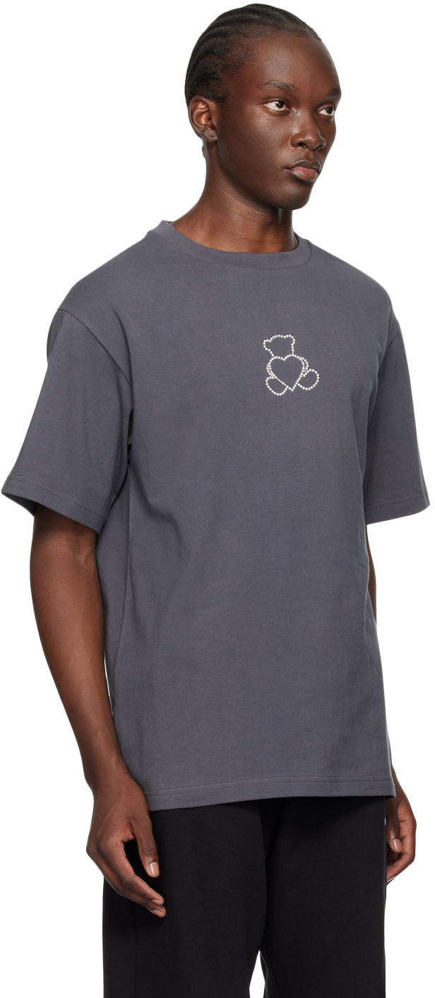 T-paita We11done Bear Embroidered T-Shirt Harmaa | WD-TT2-24-780-U-CH, 1