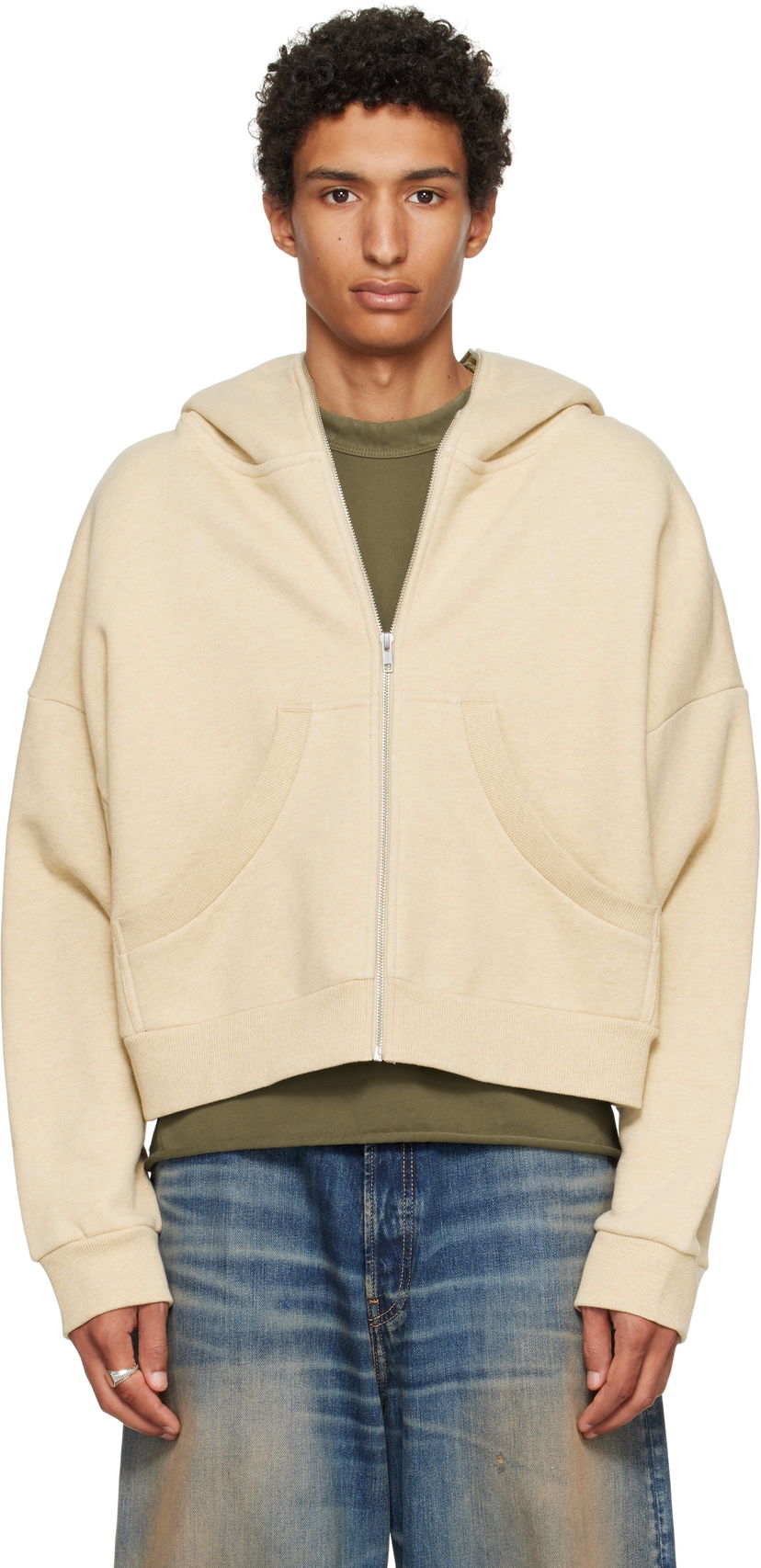 Huppari Entire Studios Entire Studios Eternal Zip Hoodie Beige | ES2202TP