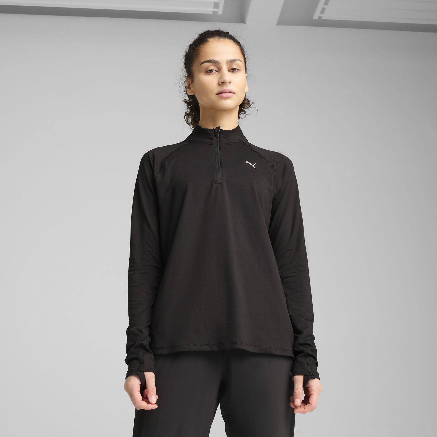Huppari Puma Run Velocity Cloudspun Quarter-Zip Top Musta | 526650_01, 0