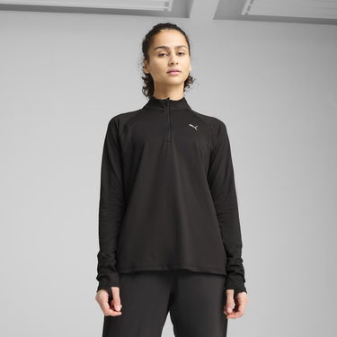 Huppari Puma Run Velocity Cloudspun Quarter-Zip Top Musta | 526650_01, 0
