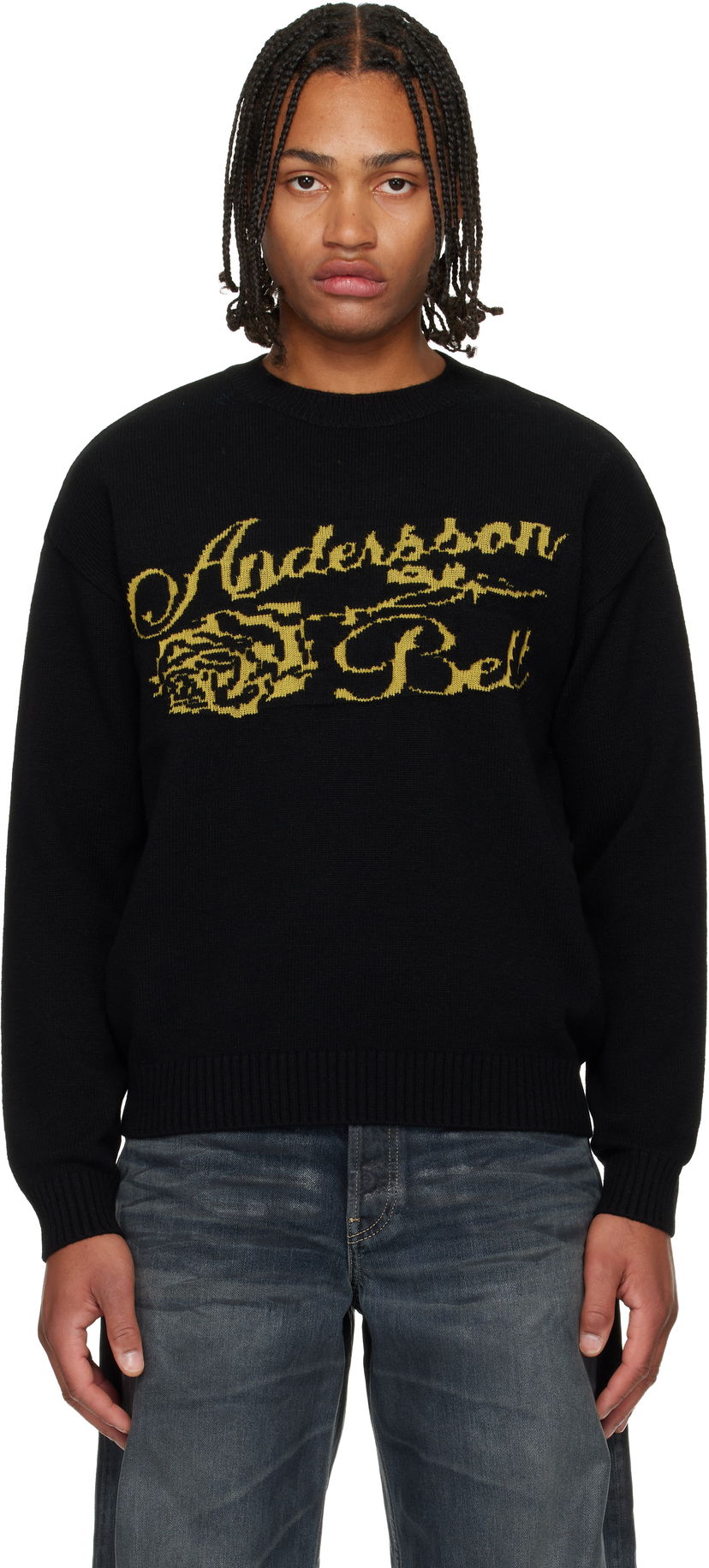 Villapaita Andersson Bell Cashmere Rose Crew-Neck Sweater Musta | atb1372u
