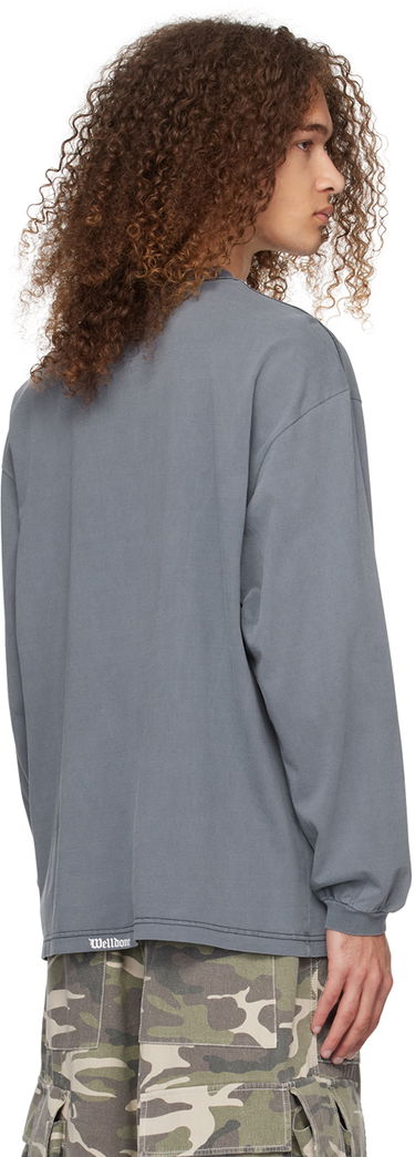 T-paita We11done Monster Graphic Long Sleeve T-Shirt Sininen | WD-TT0-24-718-U-NV, 2