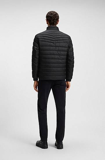 Puffer takki BOSS Packable slim-fit jacket with water-repellent mixed quilting Musta | 50549252, 1