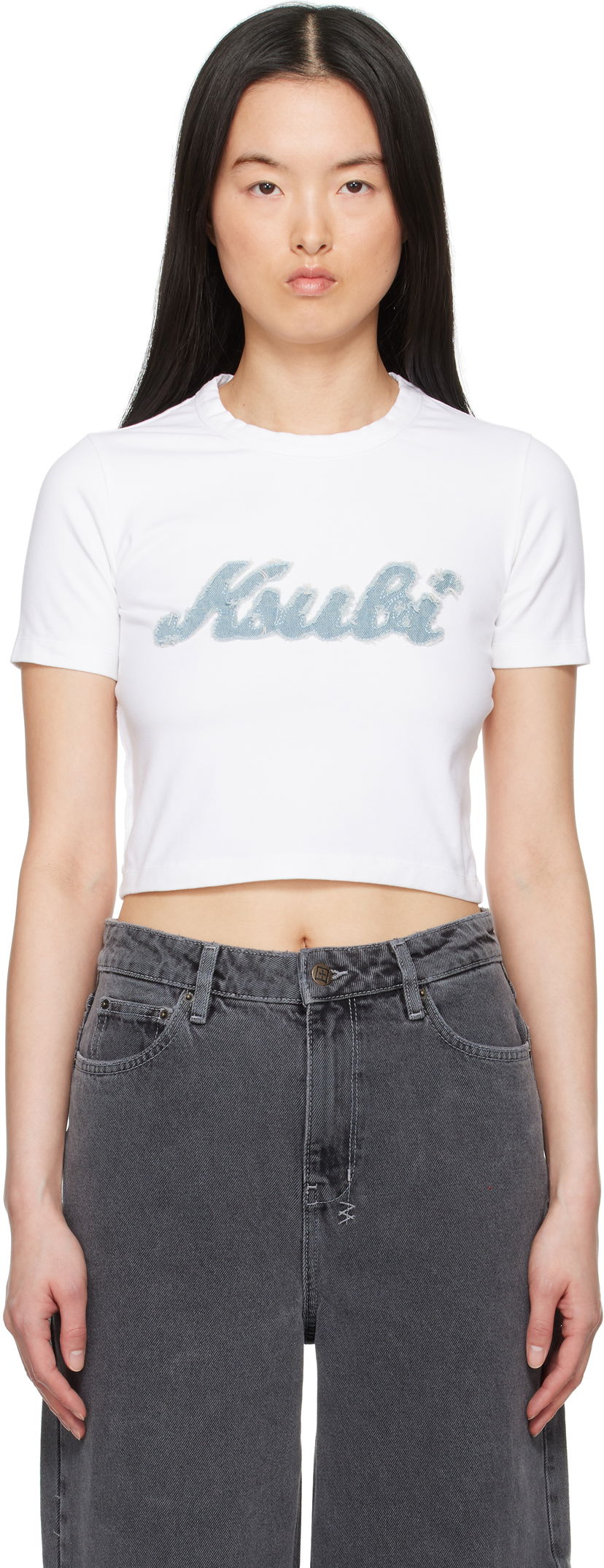 Crop top Ksubi Ksubi Homerun Baby Cropped T-Shirt Valkoinen | WSP25TE011