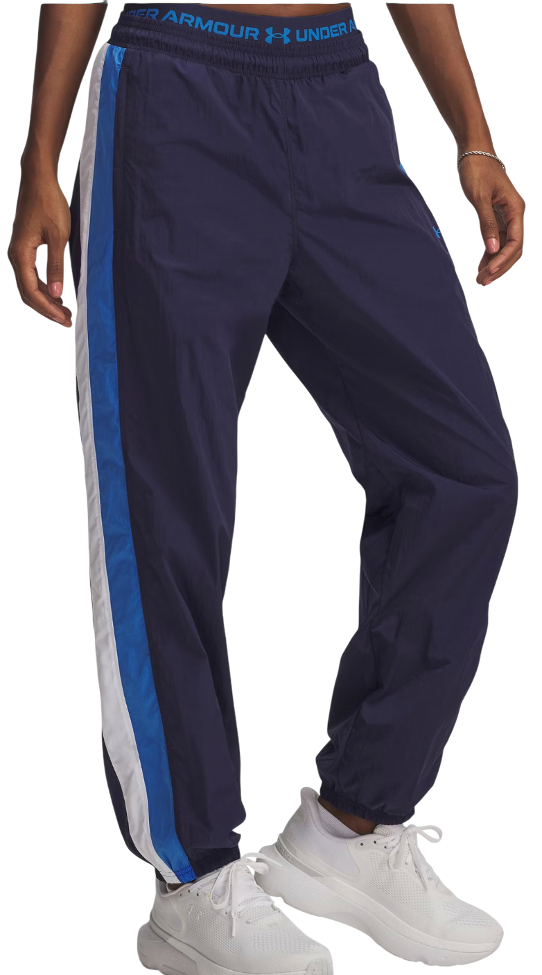 Verryttelyhousut Under Armour Icon Crinkle Side-Stripe Track Pants Tummansininen | 6007112-403