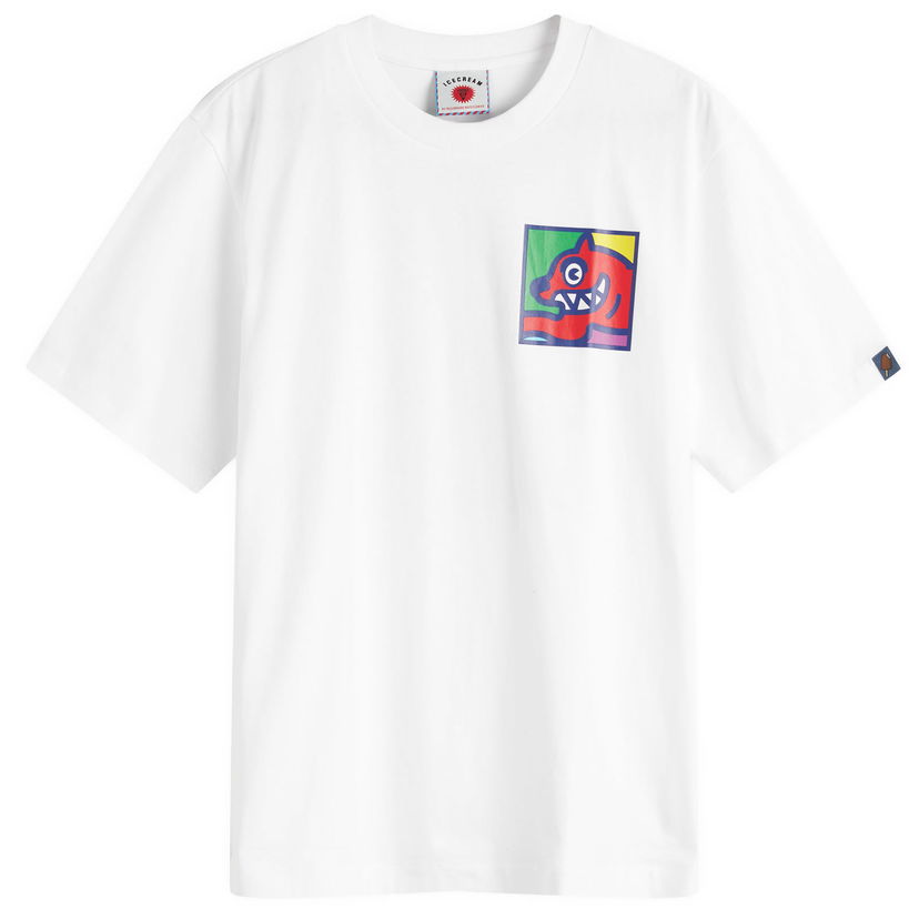 T-paita BBC IceCream Pop Art Running Dog Graphic Tee Valkoinen | IC25256-WHT