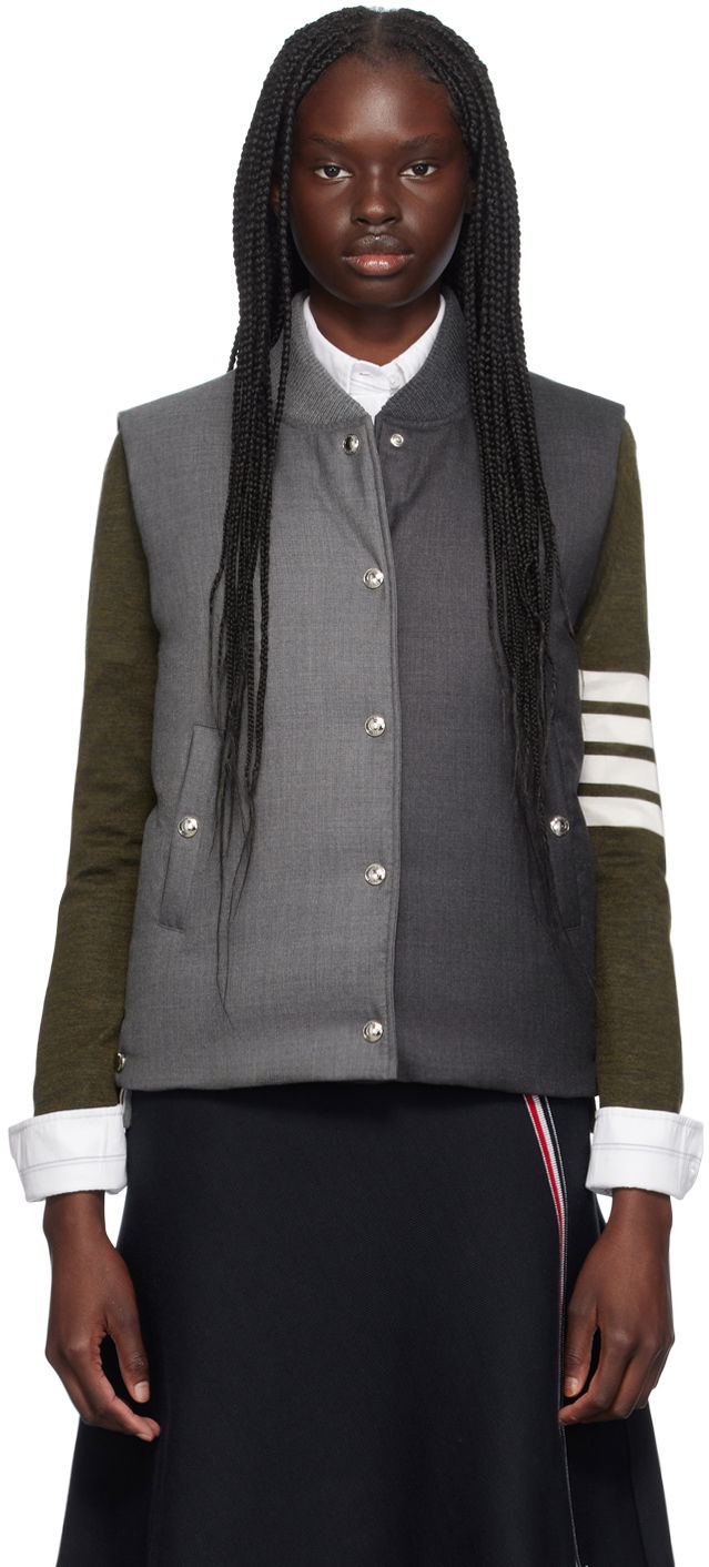 Liivi Thom Browne Down Vest Harmaa | FVD020Y-00626