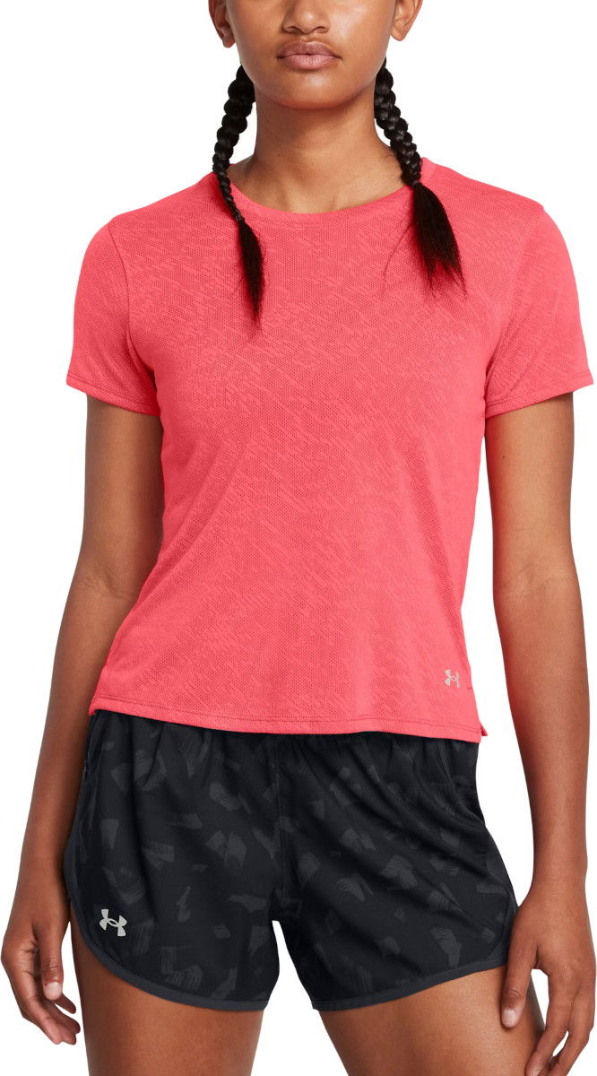 T-paita Under Armour UA Launch Camo Shortsleeve Vaaleanpunainen | 1386337-713