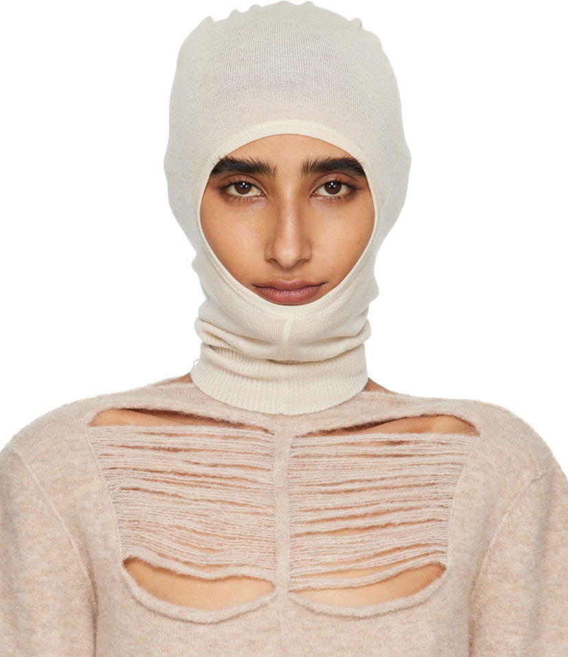 Hattu Rick Owens Rick Owens Concordians Skull Balaclava Valkoinen | RP02E4478 M