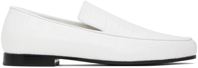 Vaatteet TOTEME TOTEME 'The Croco Oval' Loafers Valkoinen | 234-WAS813-LE0023