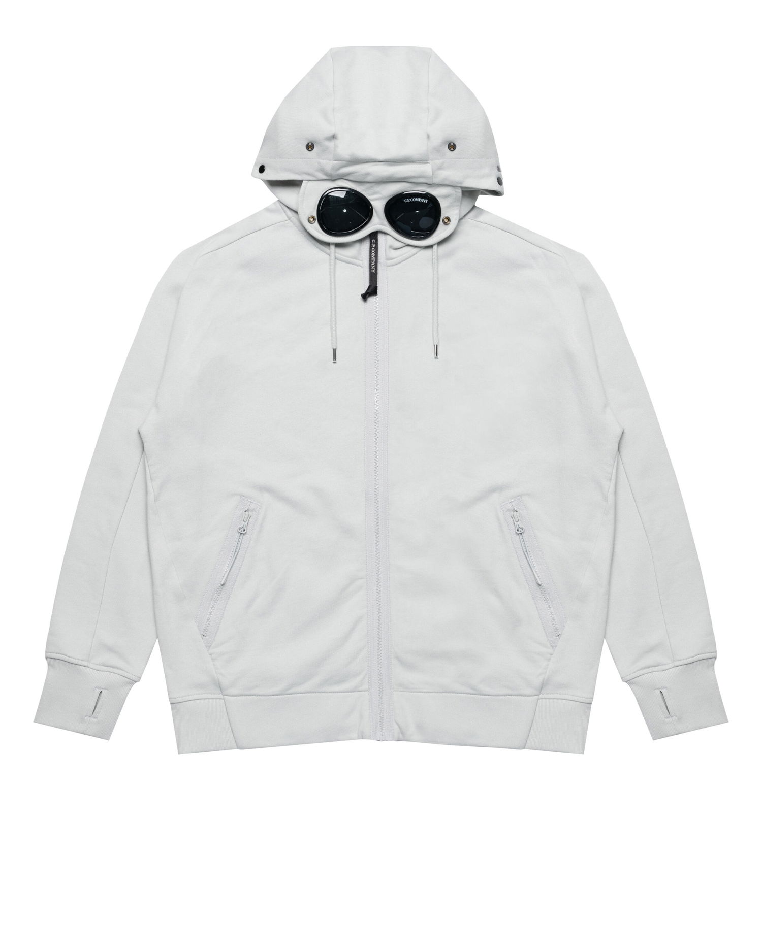 Huppari C.P. Company C.P. Company Diagonal Raised Fleece Goggle Zip Hoodie Harmaa | 18CMSS028A005086W-800, 0