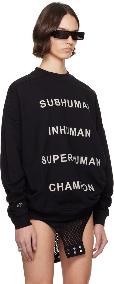 Huppari Rick Owens Rick Owens Champion Edition Jumbo Sweatshirt Musta | CW01E1669 CHFE, 1