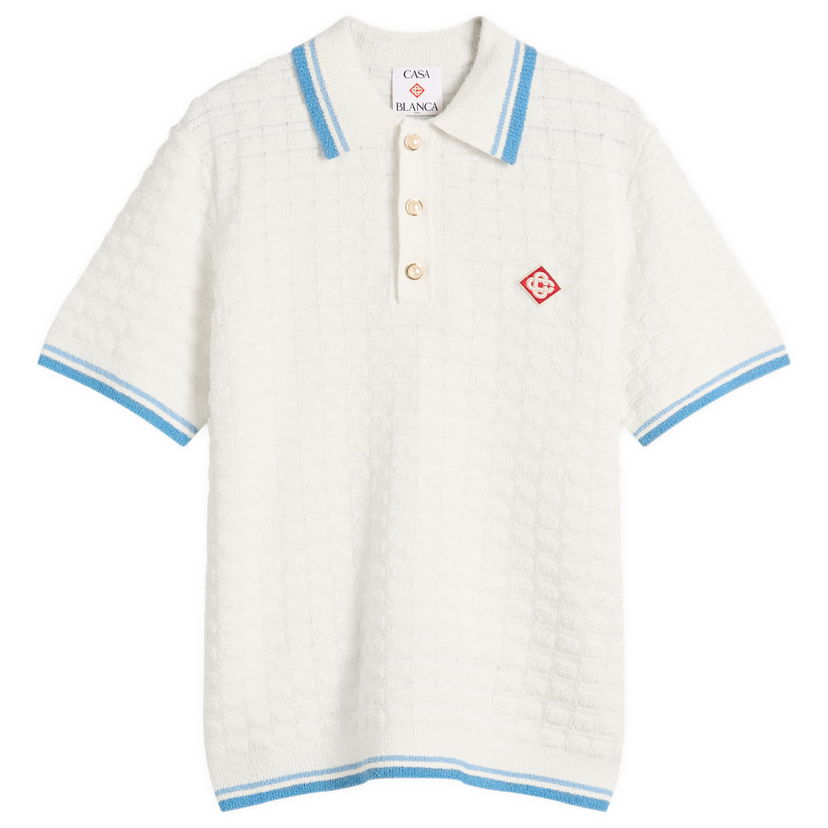 Poolopaita Casablanca Casablanca Boucle Polo, Size Large Valkoinen | MPF25-KW-999-01
