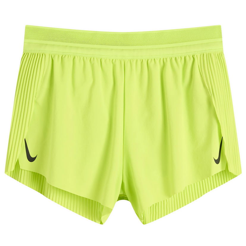Shortsit Nike Aeroswift 3" Running Shorts with Perforated Waistband and Pleated Sides Keltainen | FN2328-389