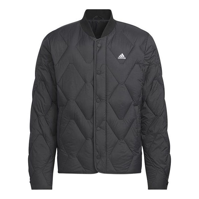 Puffer takki adidas Originals Regular Varsity Down Jacket Musta | IW0775