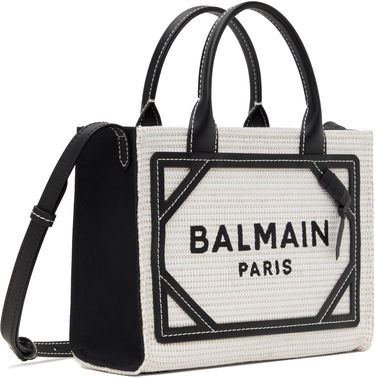 Kangaskassi Balmain Balmain B-Army Small Raffia Tote Musta | EN0FE900TCRB, 1