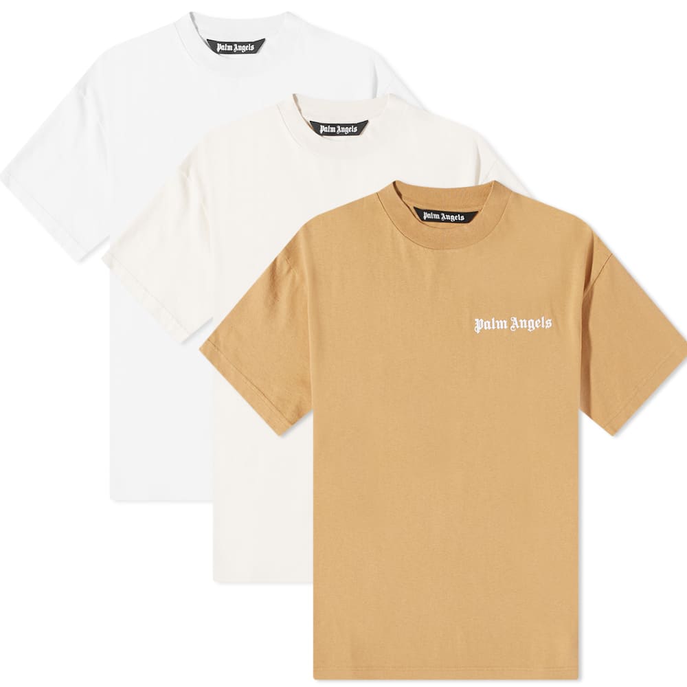 T-paita Palm Angels Logo Tee - 3 Pack Multi Monivärinen | PMAA070F22JER0028484, 0