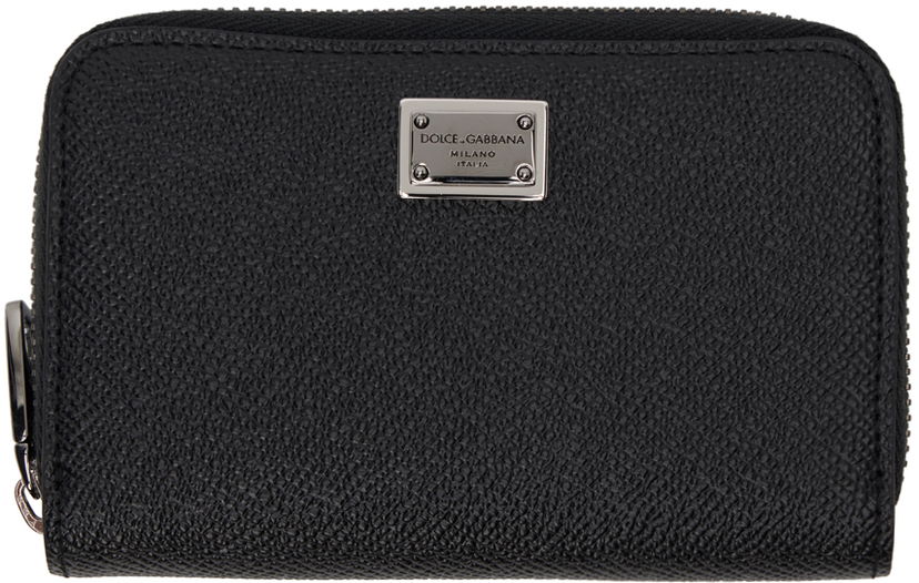 Lompakko Dolce & Gabbana Black Dauphine Zip Bifold Wallet Musta | BP2522AG219
