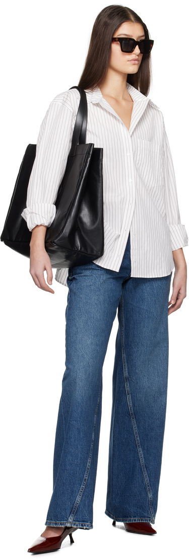 Paita Anine Bing ANINE BING Braxton Striped Button-Down Shirt Valkoinen | A-07-10842-MTL41, 3