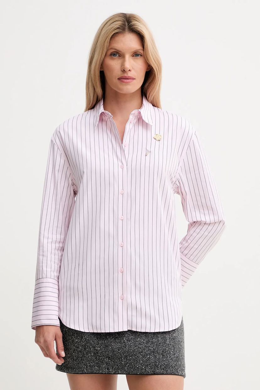 Paita KENZO Kenzo Relaxed Fit Striped Shirt Vaaleanpunainen | FF62CH2549LU