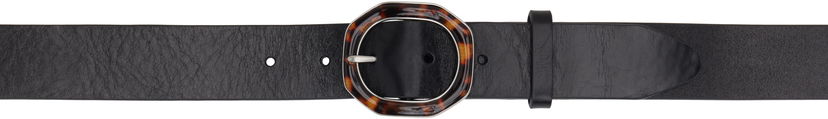 Vyöt rag & bone Rag & Bone Audrey Tortoiseshell Buckle Leather Belt Musta | WJW25SB1043LE43