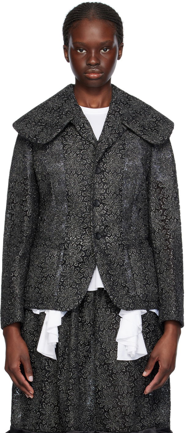Takki Comme des Garçons Comme des Garçons Floral Jacket Musta | RM-J022-051