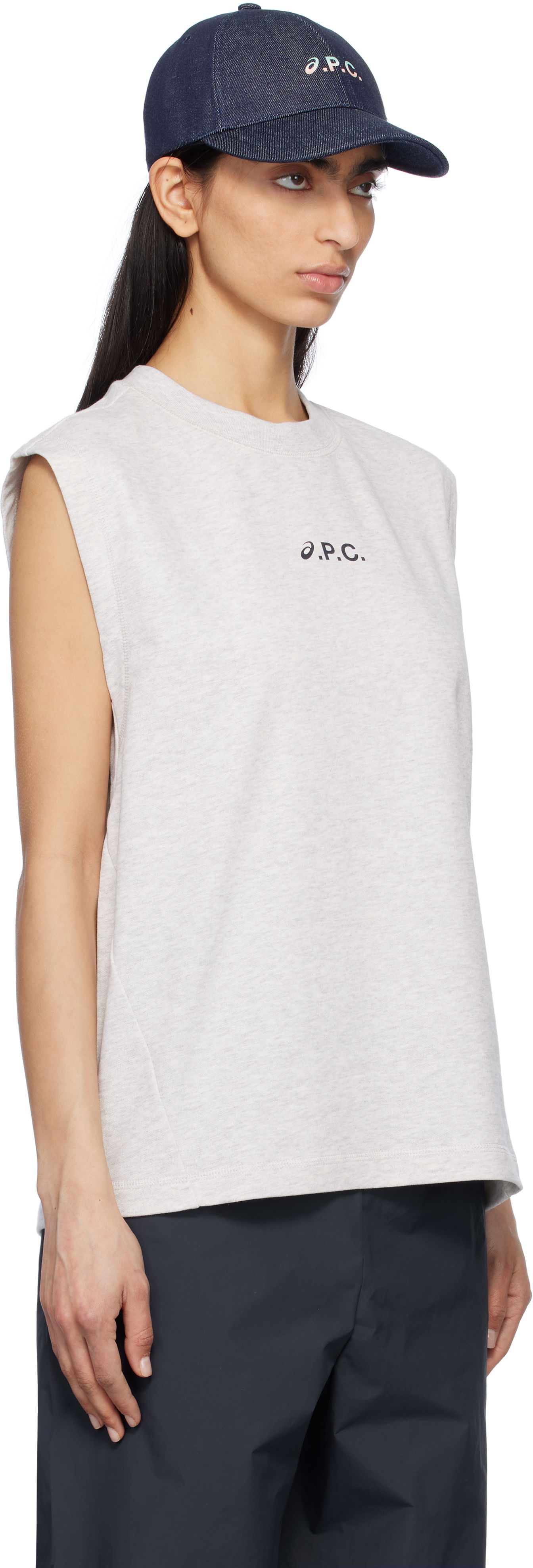 Tankkitoppi A.P.C. A.P.C. ASICS Edition Sky Sleeveless Tank Top Tummansininen | COGWV-M26455, 1