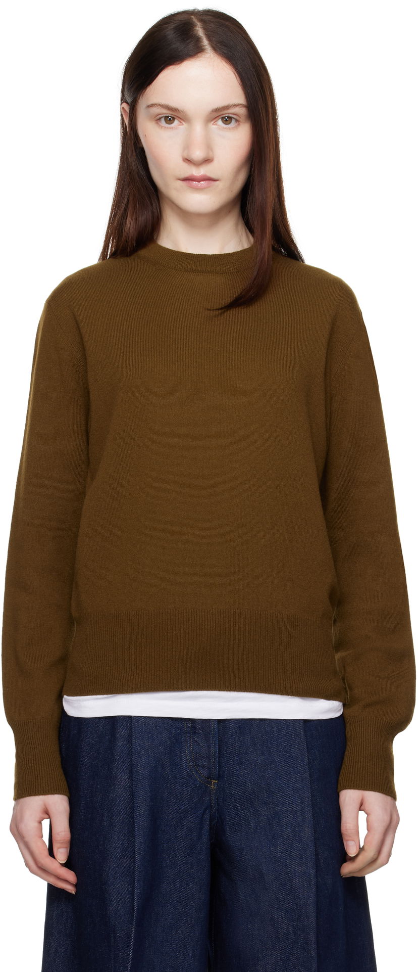 Villapaita A.P.C. Anastasia Barbieri Edition Lucia Crewneck Sweater Ruskea | WSABB-F23397