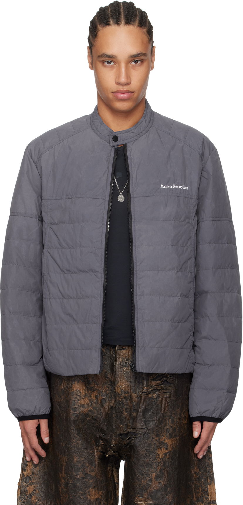 Puffer takki Acne Studios Acne Studios Down Puffer Jacket Harmaa | B90812-