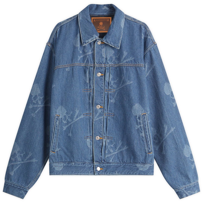 Takki Mastermind WORLD Mastermind World Monogram Denim Jacket, Size M Sininen | MW25S14-BL001-000