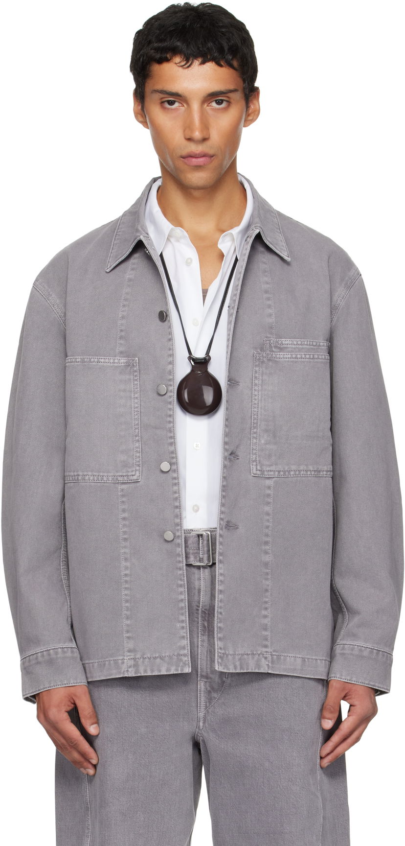 Paita LEMAIRE Lemaire Workwear Denim Overshirt Harmaa | OV1024 LD1063