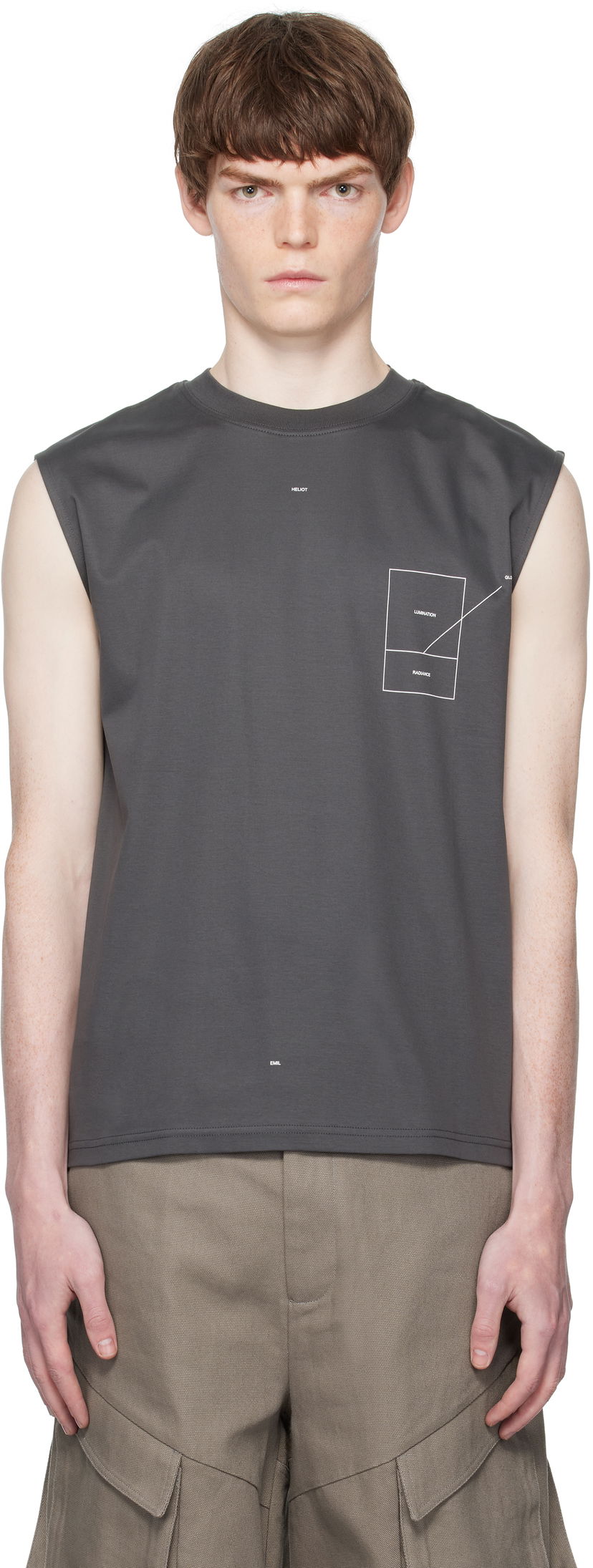 Tankkitoppi HELIOT EMIL HELIOT EMIL Retina Tank Top Harmaa | PREAW25_M_09_145_DGY05