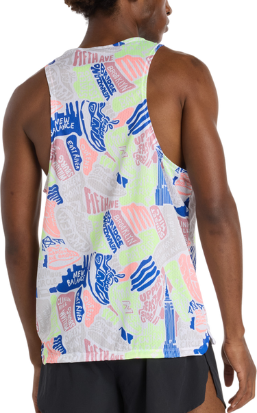 Tankkitoppi New Balance NYC Marathon Print Running Singlet Monivärinen | mt53251m-mlt, 1