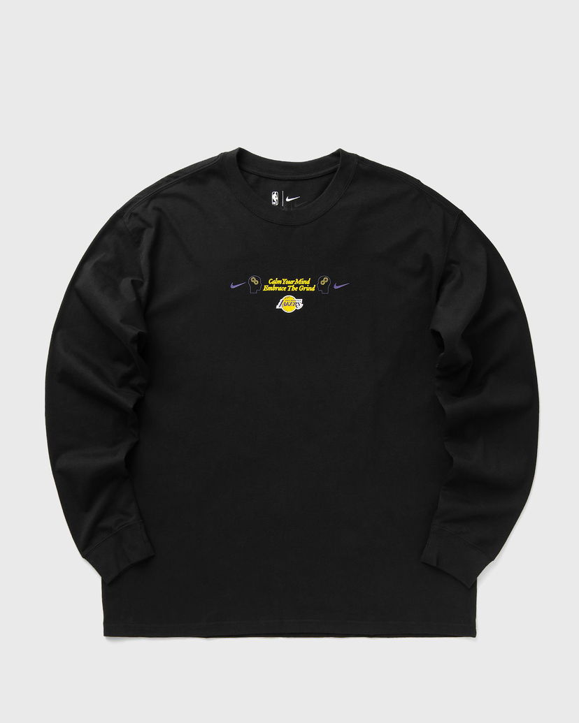 T-paita Nike Los Angeles Lakers MAX90 Long Sleeve Sweatshirt Musta | HQ0662-010