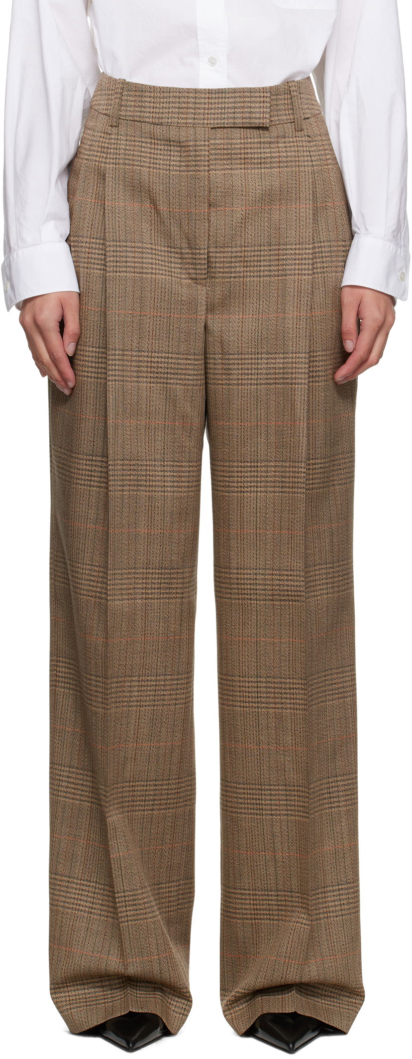 Housut Róhe Róhe Mid-Waist Tailored Trousers Ruskea | 416-30-080