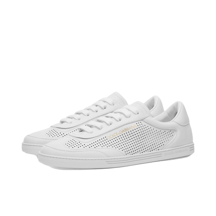Tennarit ja kengät Dolce & Gabbana Saint Tropez Perforated Leather Sneakers Valkoinen | CS2256AR837-89642